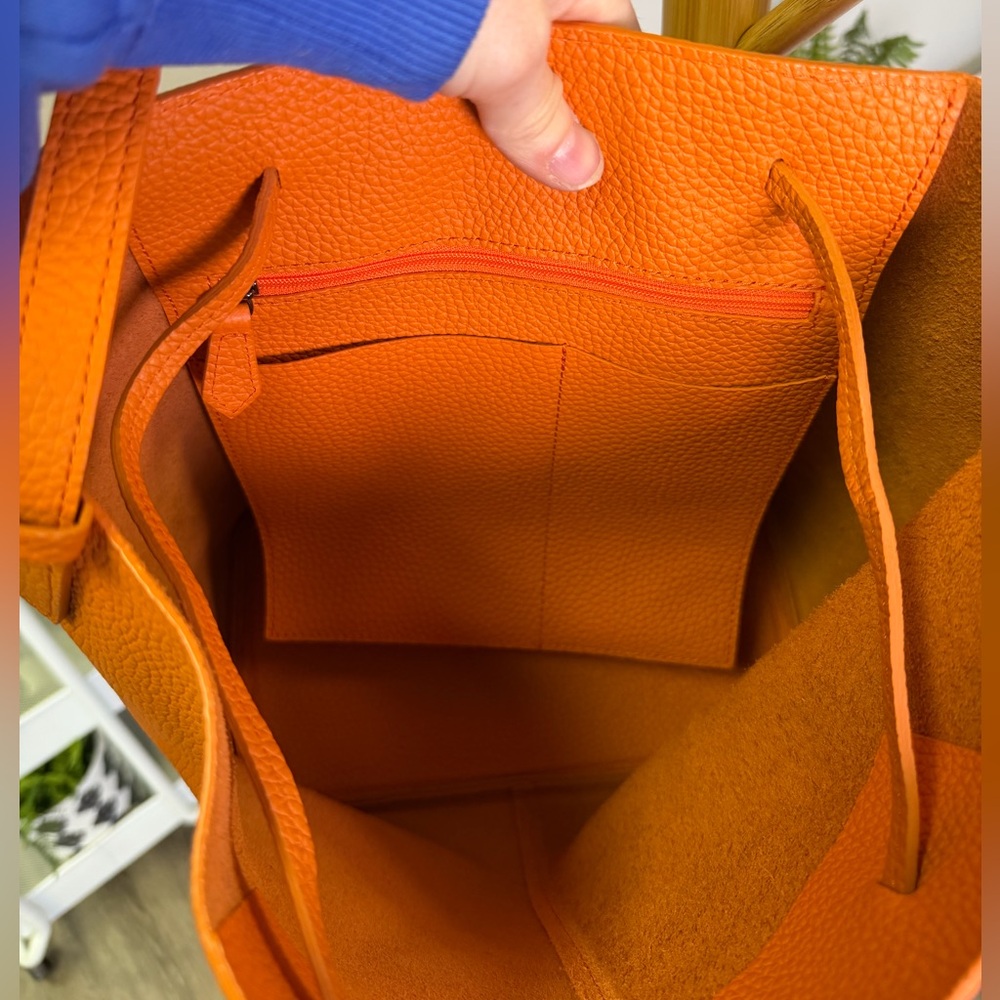 Like New Orange Leather Palla Dalla Bucket Bag - Picture 10 of 10